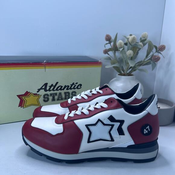 Atlantic Star Lace Up Sneaker Leather Shoes Bolla 090325 Men's 13/EU 46 NWB - Picture 3 of 10